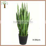 Potted Artificial Green Sansevieria Plant thumbnail-1