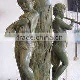 Ancient Lady Bronze Fountain With Mucial Boys Statue thumbnail-2