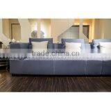 2016 Latest New L Shaped Sofa Designs Linen Fabric Sofa thumbnail-2