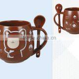 350ml Ceramic Coffee Mug With Spoon Milk Mug thumbnail-1