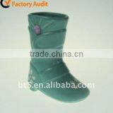 9" Shoe Shape Ceramic Vase thumbnail-1