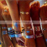 Custom Metallic Tattoo Sticker 3D Gold Foil Water Transfer Tattoo Sticker thumbnail-3