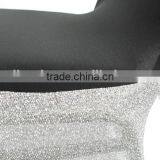 Silver Glitter Back Black Lycra Banquet Standard Chair Cover For Wedding Use thumbnail-4
