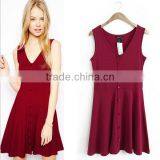 HD-D128 Elegant Fashion Solid Women Dress/casual Ladies Dress thumbnail-1