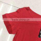 Good Quality of Latest Designs Flower Trimming Red T-shirt Factory Closeout thumbnail-2