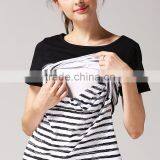 Bottoming Maternity Clothing Wild Breastfeeding Clothes Loose and Comfortable Nursing T-shirts thumbnail-1