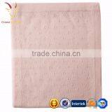 High Quality Soft Knitted Plain 100% Cashmere Wool Infant Baby Blanket thumbnail-2