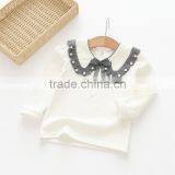 S60625B T-shirt for Girls Cotton Doll Collar Beaded Child thumbnail-6