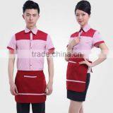 Restaurant Hotel Unisex Waiter Waitress Uniform Breathable Fabric Coffee Staff Work Uniform thumbnail-2