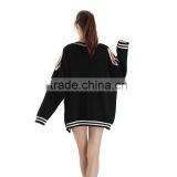 Flower Embroidery Cardigan Kimono 2017 Fall Fashion Girl Loose Cardigan Sweater thumbnail-2