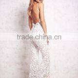 High Neck Hollow Out Sleeveless Halter Straps Maxi Dress thumbnail-2