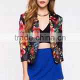 New Arrival Fashion Tropical Floral Print Women Blazer,blazer 2015 thumbnail-2