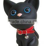 R1910H Black and White Kitten Piggy Bank Creative Ornaments Vinyl Doll for Christmas thumbnail-2