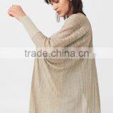 Women's Dolman Long Sleeve Loose Cashmere Knitted Thin Cardigan With Best Quality thumbnail-3