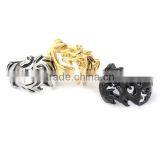 Titanium Steel Unadjustable Rings Antique Silver Dragon thumbnail-2