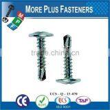 Made In Taiwan Modified Truss Head Wafer Head Phillips Drive Self Drilling Stainless Steel Zinc thumbnail-5