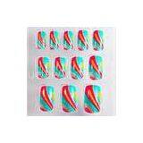 Sliver Glitter Pretty Printing Fingers Fake Nails With Artistic Charm