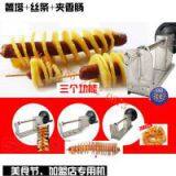 Manual Whirlwind Twist Hot Dog Potato Machine Tornado Potato Slicer Automatic Spiral Potato Cutter thumbnail-2