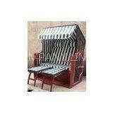 Luxury Modern Brown Roofed Wicker Beach Chair & Strandkorb For Outdoor thumbnail-1