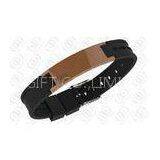 TUV Yellow Bracelets Ceramic Ionized Silicone And Germanium , Beautiful Stylish Bangles thumbnail-1