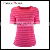 T092-1533P OEM Striped T Shirt Wholesale China, 95%Cotton Shirts High Quality thumbnail-1