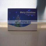 2017 Hot Promotion Artificial Led Light Christmas Greeting Card Custom for Gift