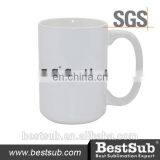 JS Coatings Sublimation Mugs 15oz White Photo Mug (JS) Dishwasher Safe B201D
