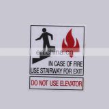 Top Quality Durable Style And Notice Sign Type Custom Self Adhesive Aluminum Safty Exit Sign