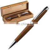 natural genuine leather metal ballpoint ball pen with gift box RB17107