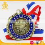 3D Custom Basketball Award Medal in Antique Gold Finishing thumbnail-1