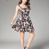 Poker Printed Strap Strings Floral Dress With Invisible Zip in Back thumbnail-5