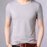 Men Casual Blank t Shirt China Wholesale Bamboo Mens Tshirt Plain thumbnail-1