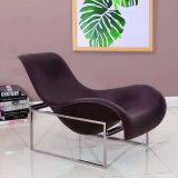 Modern simple creative stainless steel fiberglass lounge chair