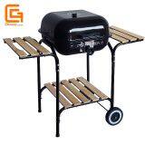 Trolley Design Wooden Side Table Barbeque Square Outdoor Burger Charcoal Bbq Grill thumbnail-1