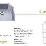 Guangdong Dongyuan Kitchenware US Standard Stainless Steel Single Bowl Kitchen Sinks thumbnail-2