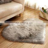 Custom Best Pink Faux Fur Sheepskin Carpet Rugs Flower Shape thumbnail-6