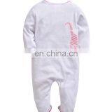2017 Wholesale Autumn Winter Newborn Baby Clothes Soft Cotton Long Sleeve Toddler Baby Romper With Foot thumbnail-4