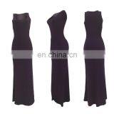 Customized Wholesales Women Fashion Loose Dresses Ladies Solid Color Sleeveless Long Dresses Summer Casual Dresses thumbnail-5