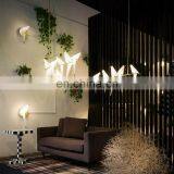 Modern Paper Crane Metal Chandelier LED Bird Design Pendant Lamp For Restaurant Living Room thumbnail-2