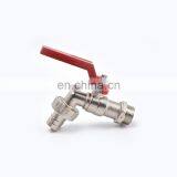 BT2003 Top Sale Brass Forged Bibcock Tap Valve With Red Handle thumbnail-1
