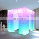 LED Changing Light Inflatable Photo Cabin Booth Backdrops Dome Wall Enclosure Tent