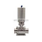 Sanitary 3pc Stainless Steel Actuated Tri-Clamped Ball Valve With Actuator thumbnail-2