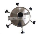 Polish Finished Round Pressure Manway for Tank Manhole Cover With Sight Glass thumbnail-4