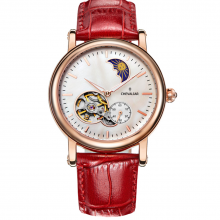 Stainless Steel Mechanical Women Watches Lady Genuine Leather Fashion Automatic Watch thumbnail-5