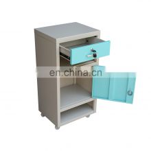 Hospital Furniture Metal Bedside Locker with Drawer and One Tower Hanger Hospital Bedside Cabinet