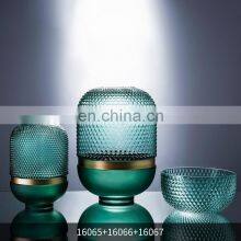 Nordic Style Home Interior Big Flower Colored Glass Vases Large Glass Flower Vase thumbnail-2