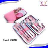 Pink Manicure Set With Flower Casemanicure Set in Pink Pouch