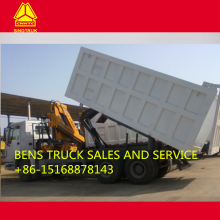 China Sinotruk HOWO 6x4 Cargo Truck With Crane for Sale thumbnail-3