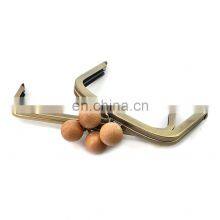 Low MOQ Handbag Purse Wallet Hardware Accessories Shiny Pearl-colored Silver Ball Clasp Kiss Frame thumbnail-5