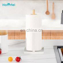 Disassembly Wire Bamboo Kitchen Paper Roll Holder Restaurant Paper Towel Holder Steel Kitchen Tissue Holder thumbnail-2
